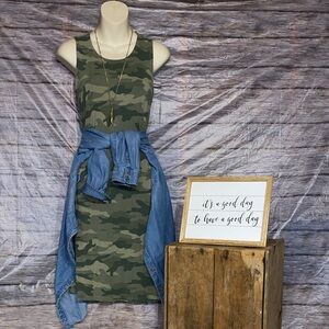 Old Navy Camo Print Swing Dress